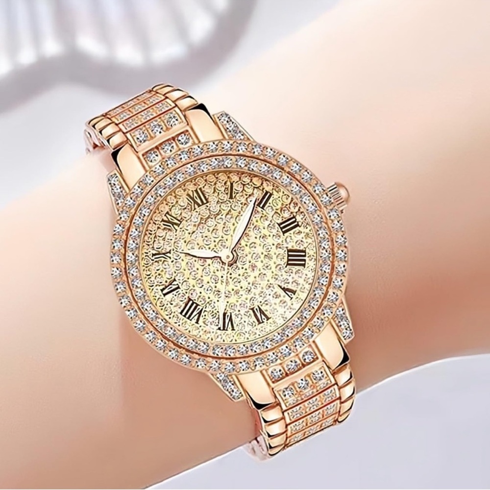 Gold  Women's Watch and Bracelet